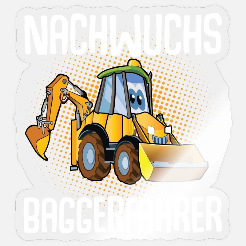 Nachwuchs Baggerfahrer Sticker Größe S (10 x 10 cm)
