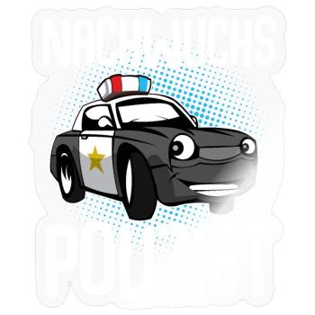 Nachwuchs Polizist - Sticker Größe S (10 x 10 cm) - Transparent glänzend - Vorne