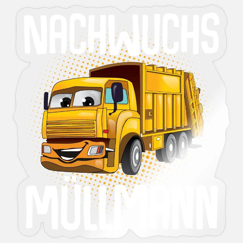 Nachwuchs Müllmann Sticker Größe S (10 x 10 cm)