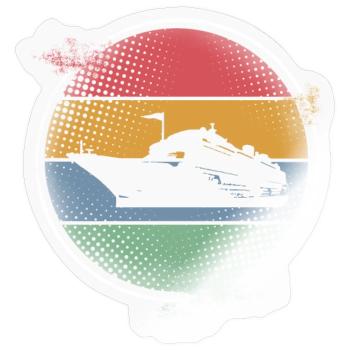 Kreuzfahrtschiff Kreuzfahrt - Sticker Größe S (10 x 10 cm) - Transparent glänzend - Vorne