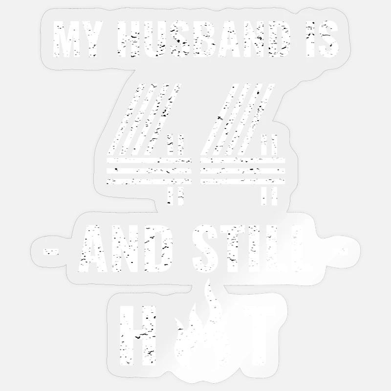 44 Jahre Geburtstag Ehemann - Sticker Größe S (10 x 10 cm) - Transparent glänzend