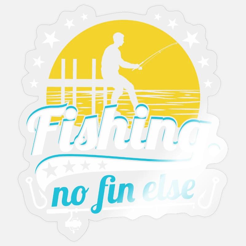 Rien Pêche - Sticker taille S (10 x 10 cm) - brillant transparent