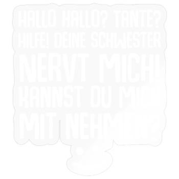Tante Nichte Neffe - Sticker Größe S (10 x 10 cm) - Transparent glänzend - Vorne