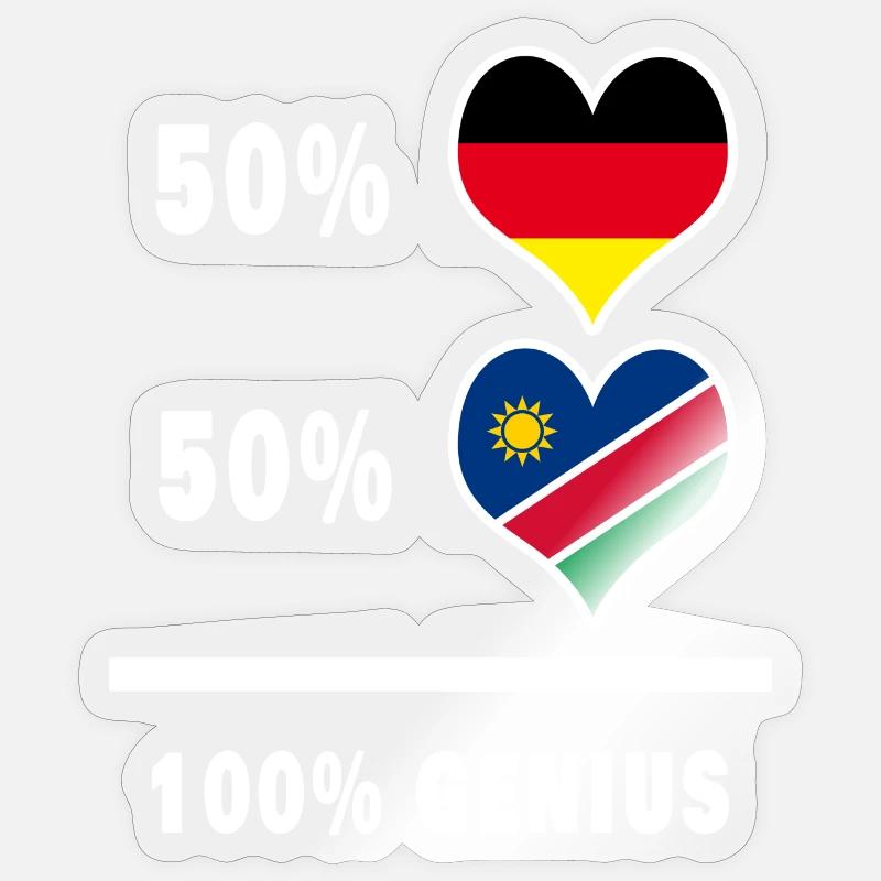 Germany and Namibia 100% Ingenious / Gift Sticker size S (10 x 10 cm)