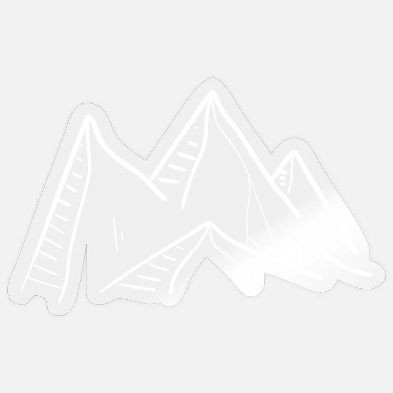 Berg - Sticker Größe S (10 x 10 cm) - Transparent glänzend