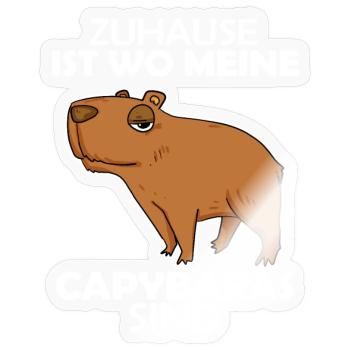 Capybara - Sticker Größe S (10 x 10 cm) - Transparent glänzend - Vorne