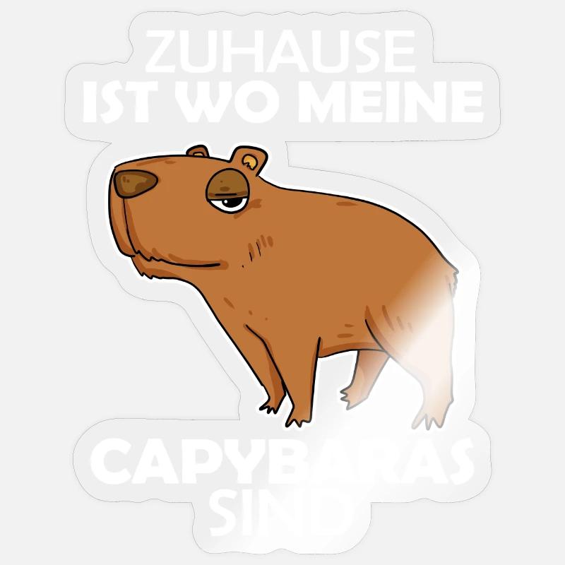 Capybara - Sticker Größe S (10 x 10 cm) - Transparent glänzend