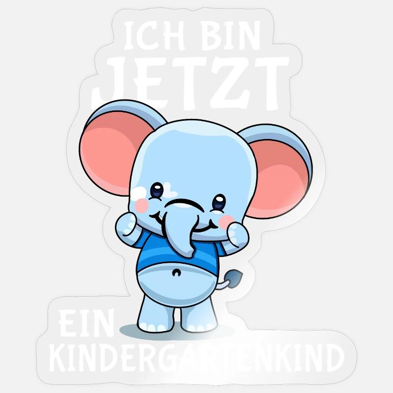 Ich bin jetzt ein Kindergartenkind - Sticker Größe S (10 x 10 cm) - Transparent glänzend