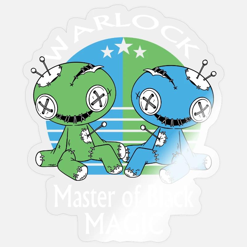 Warlock, poupée vaudou Sticker taille S (10 x 10 cm)