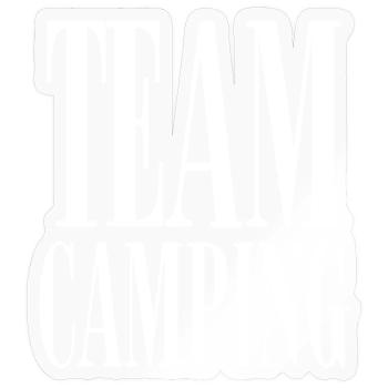 Camping Team Campen Camper - Sticker Größe S (10 x 10 cm) - Transparent glänzend - Vorne