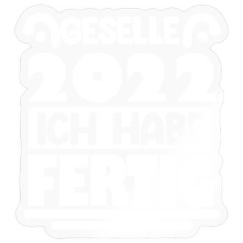 Geselle 2022 - Sticker Größe S (10 x 10 cm) - Transparent glänzend - Vorne