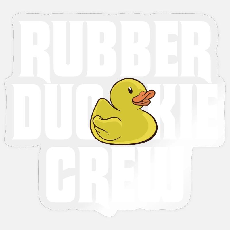 Rubber Duck Rubber Duckie Crew - Sticker Größe S (10 x 10 cm) - Transparent glänzend