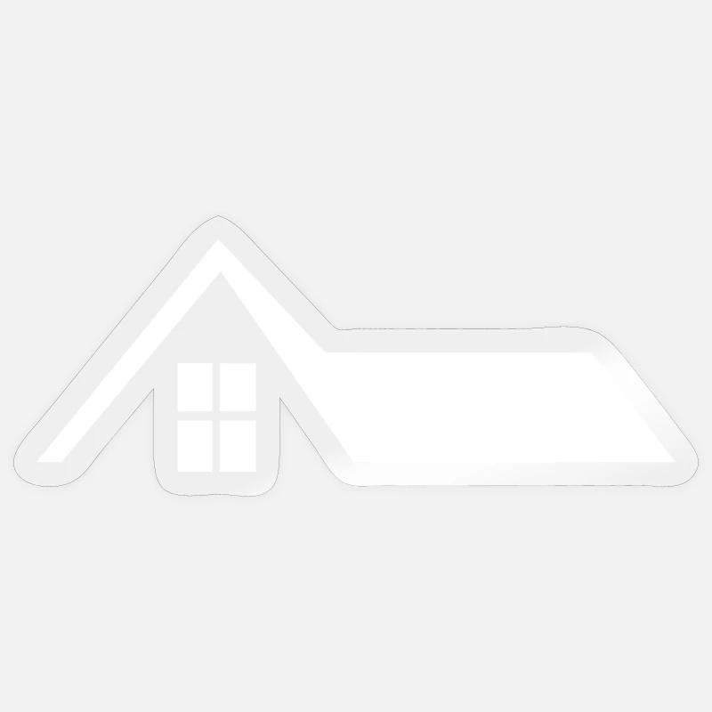 Haus Dach - Sticker Größe S (10 x 10 cm) - Transparent glänzend