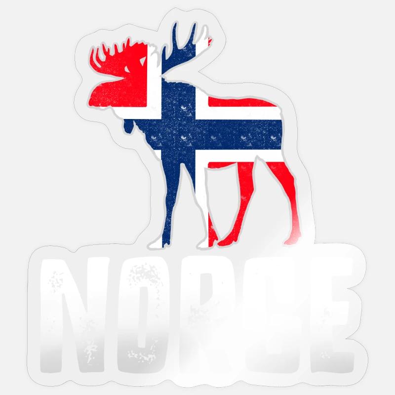 Norway - Sticker size S (10 x 10 cm) - transparent glossy