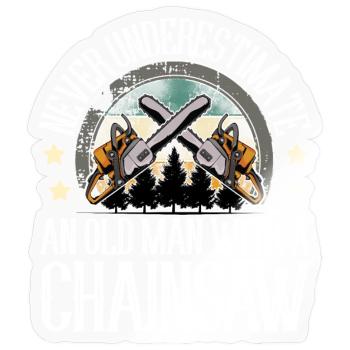 Holzfäller Baumfäller - Sticker Größe S (10 x 10 cm) - Transparent glänzend - Vorne
