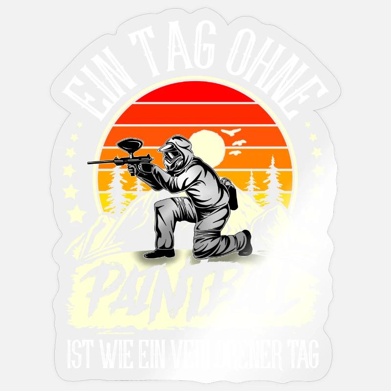 Paintball - Sticker Größe S (10 x 10 cm) - Transparent glänzend