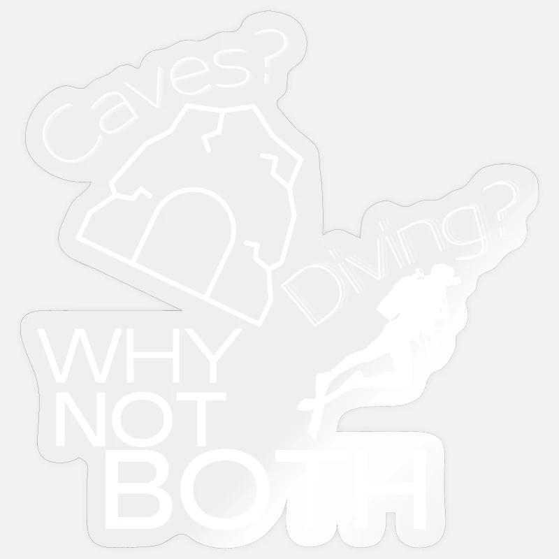 Dave diving deep dive diver - Sticker size S (10 x 10 cm) - transparent glossy