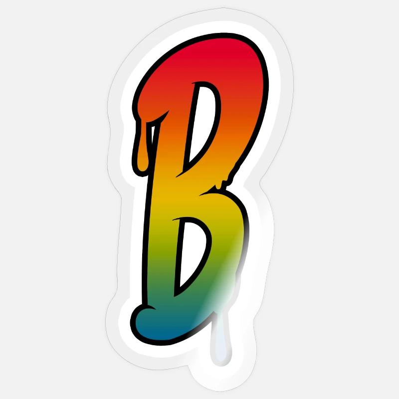 Letter B Graffiti Lettering Alphabet Monogram Init Sticker size S (10 x 10 cm)