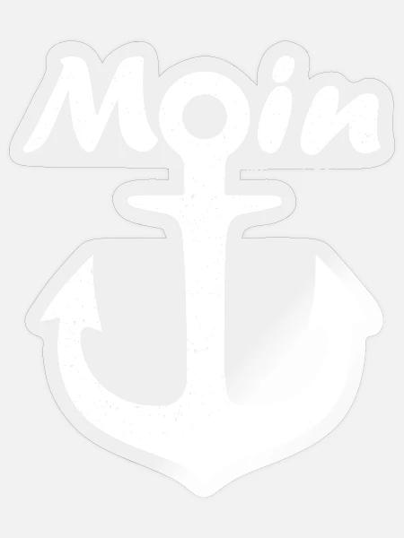 Moin - Sticker Größe S (10 x 10 cm) - Transparent glänzend