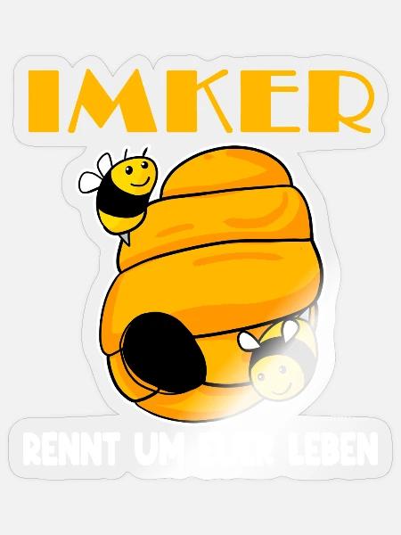 Imker Imkerei Honig Bienen - Sticker Größe S (10 x 10 cm) - Transparent glänzend