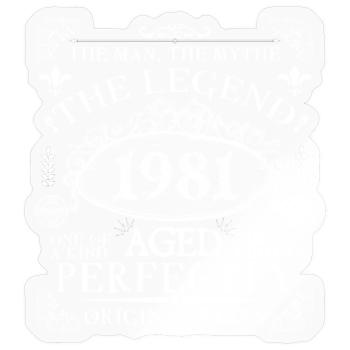 1981 Legend | Vintage Aged Perfectly 1981 - Sticker Größe S (10 x 10 cm) - Transparent glänzend - Vorne