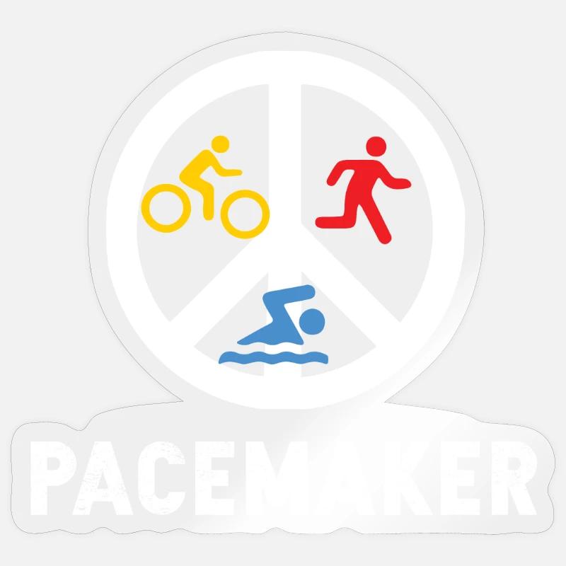 Pacemaker Trilife Triathlon - Sticker size S (10 x 10 cm) - transparent glossy