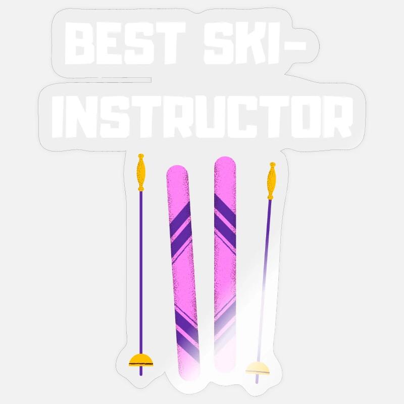 Best Ski Instructor - Sticker size S (10 x 10 cm) - transparent glossy