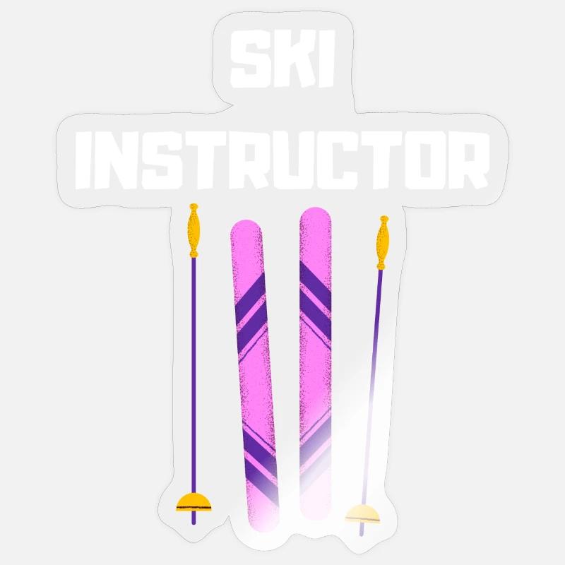 Ski Instructor Sticker size S (10 x 10 cm)