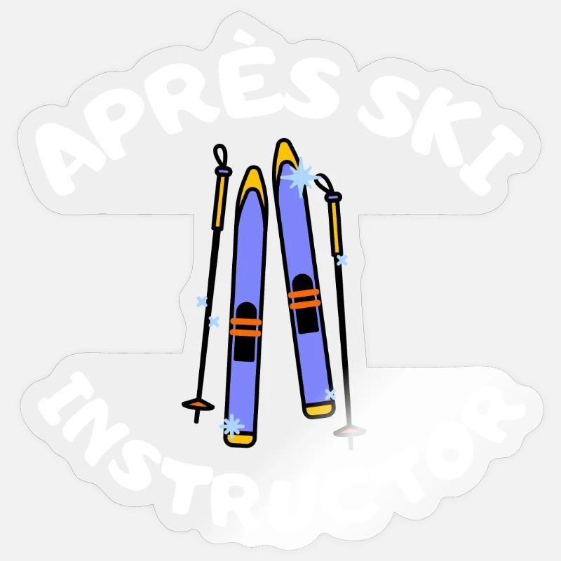 Moniteur d’après-ski - Sticker taille S (10 x 10 cm) - brillant transparent
