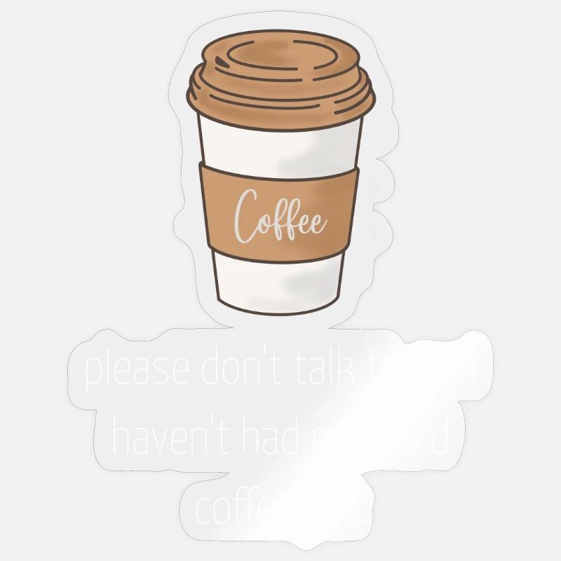 Coffee - Sticker size S (10 x 10 cm) - transparent glossy