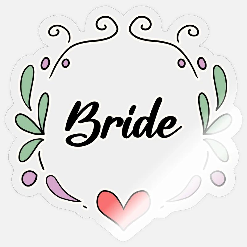 Bride Bachelorette Party - Sticker size S (10 x 10 cm) - transparent glossy