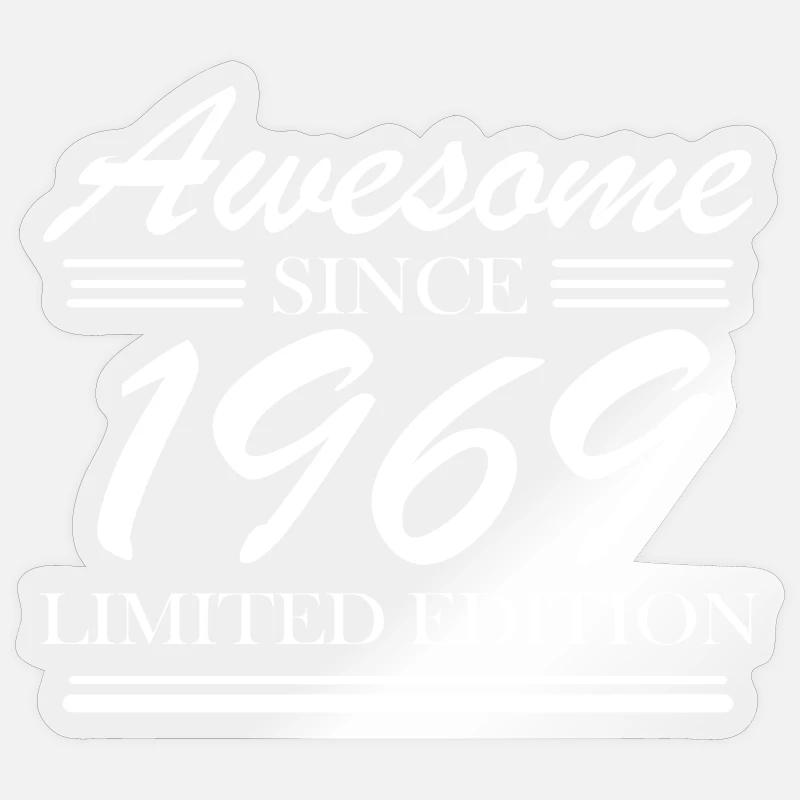 1969 - Sticker taille S (10 x 10 cm) - brillant transparent