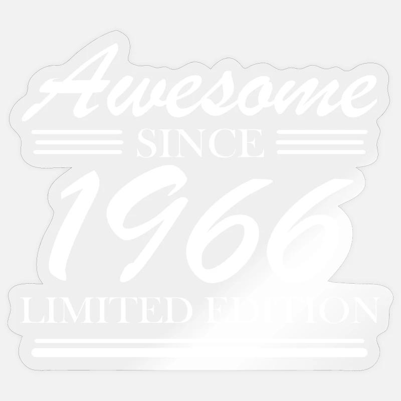 1966 - Sticker size S (10 x 10 cm) - transparent glossy