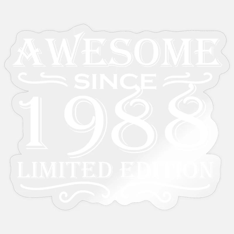 1988 - Sticker size S (10 x 10 cm) - transparent glossy