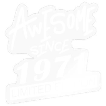 1971 - Sticker Größe S (10 x 10 cm) - Transparent glänzend - Vorne