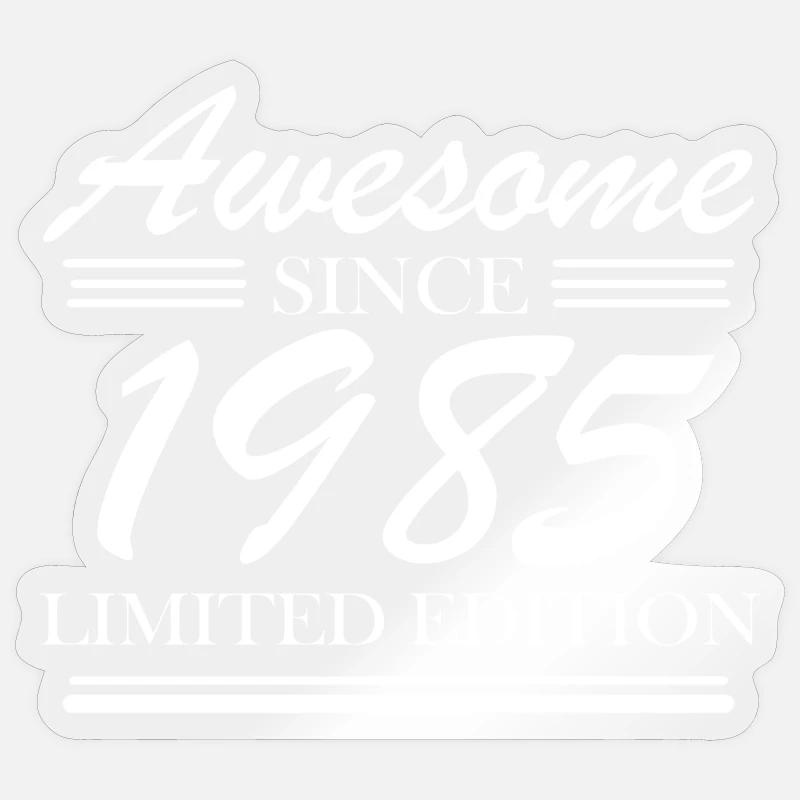 1985 - Sticker Größe S (10 x 10 cm) - Transparent glänzend