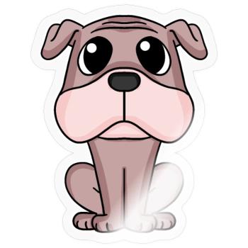 Mops Hund Hundebesitzer - Sticker Größe S (10 x 10 cm) - Transparent glänzend - Vorne
