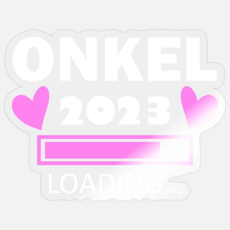 Onkel Loading 2023 - Sticker Größe S (10 x 10 cm) - Transparent glänzend