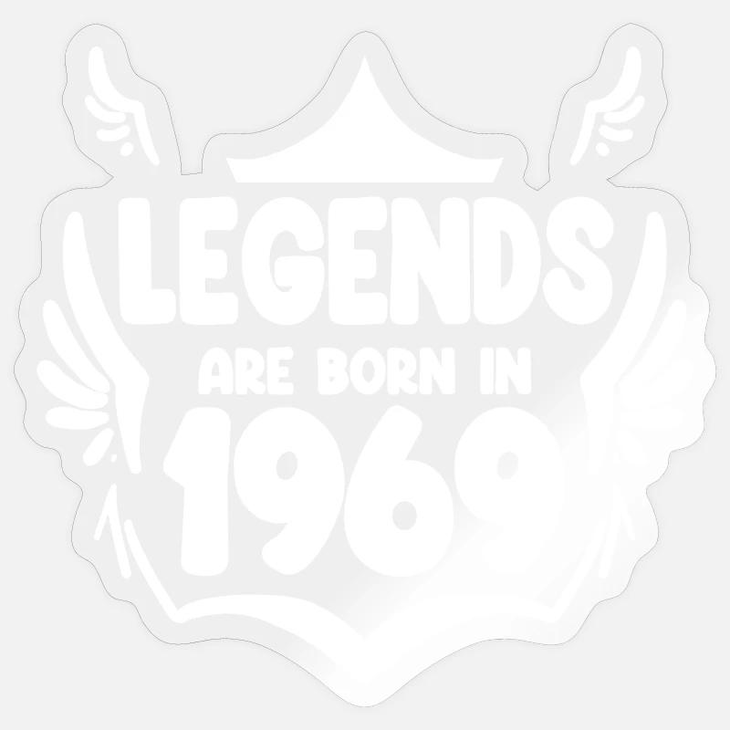 1969 - Born 1969 - Sticker size S (10 x 10 cm) - transparent glossy