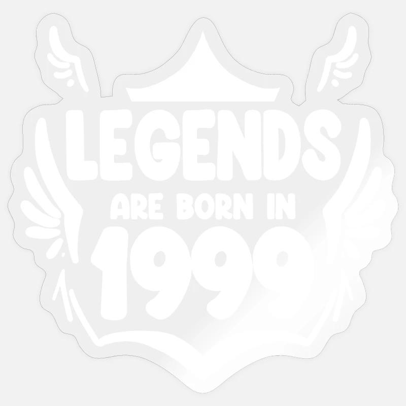 1999 - Né en 1999 - Sticker taille S (10 x 10 cm) - brillant transparent