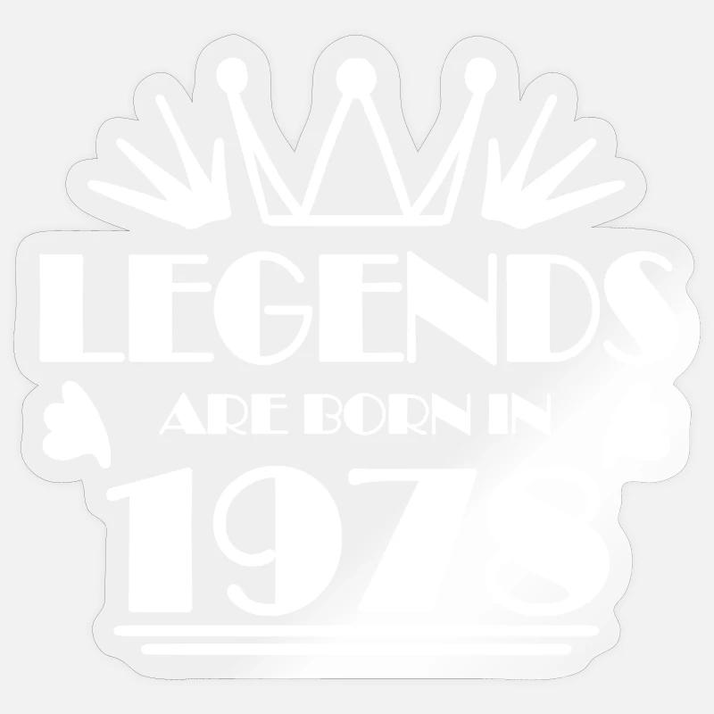 1978 - Born 1978 - Sticker size S (10 x 10 cm) - transparent glossy