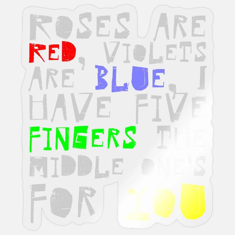 Fræk poesiskjorte - Sticker størrelse S (10 x 10 cm) - gennemsigtig blank
