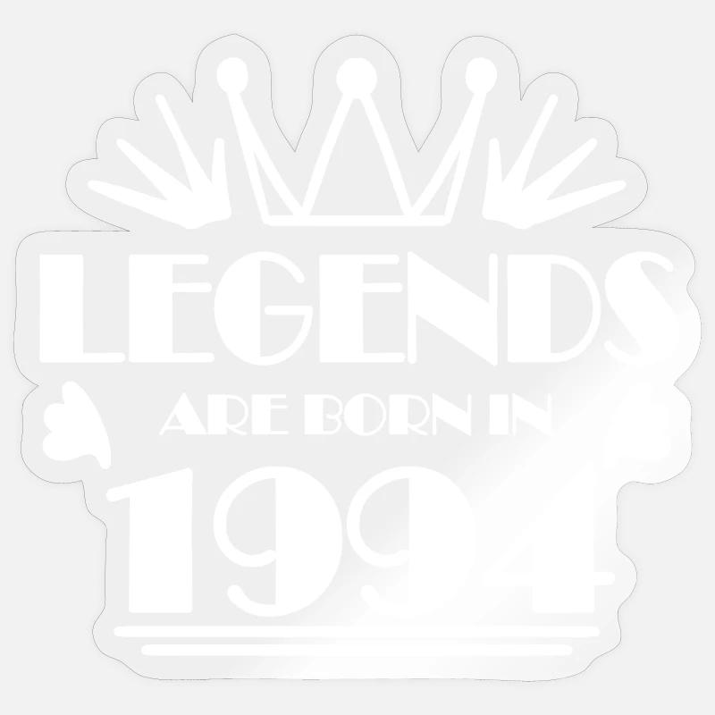 1994 - Né en 1994 - Sticker taille S (10 x 10 cm) - brillant transparent