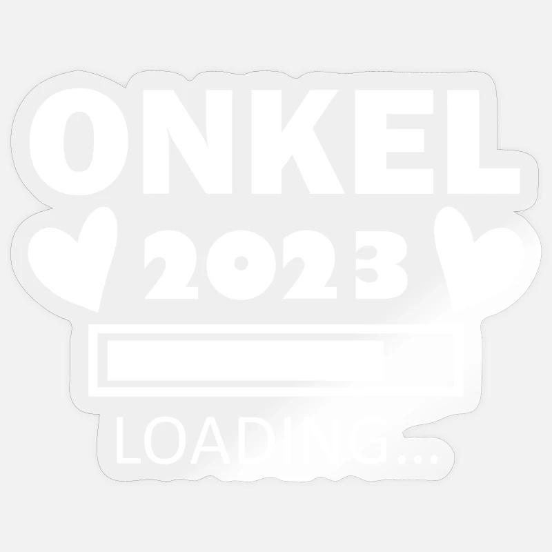 Onkel 2023 - Onkel werden - Onkel loading 2023 - Sticker Größe S (10 x 10 cm) - Transparent glänzend