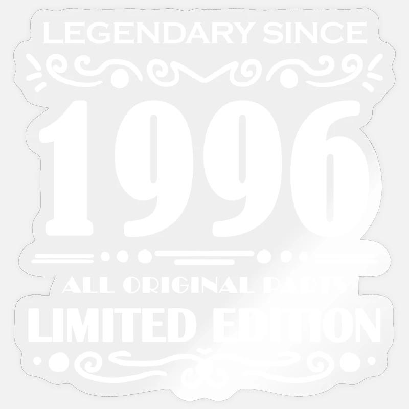 1996 - Année de construction 1996 - Né en 1996 - Sticker taille S (10 x 10 cm) - brillant transparent