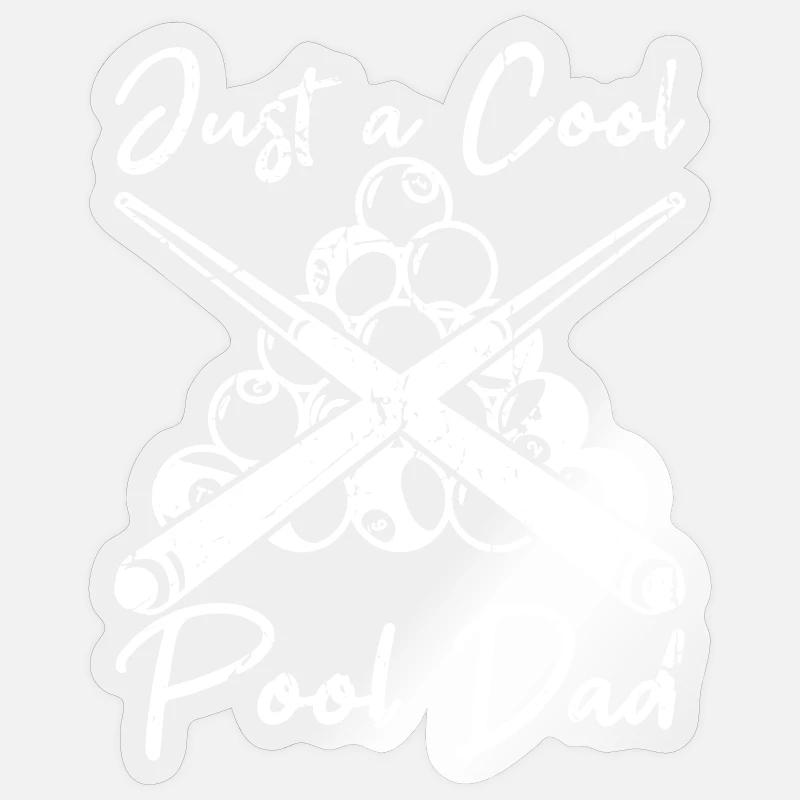 Cool Pool Daddy - Sticker taille S (10 x 10 cm) - brillant transparent