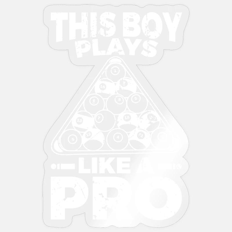 Pool Boy - Sticker size S (10 x 10 cm) - transparent glossy