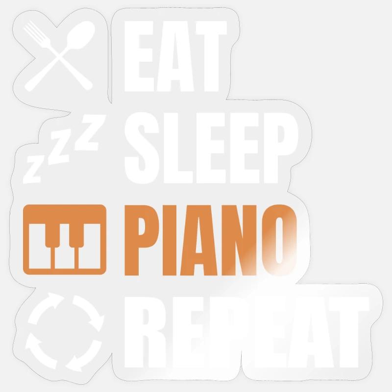 Routine de pianiste Sticker taille S (10 x 10 cm)
