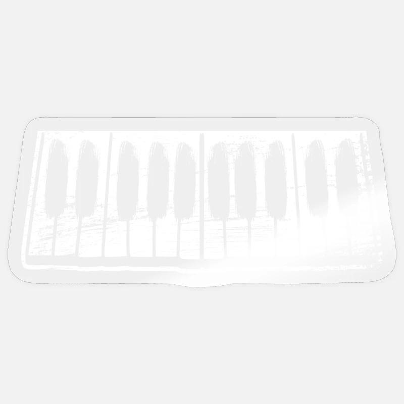 Klavier Keyboard - Sticker Größe S (10 x 10 cm) - Transparent glänzend