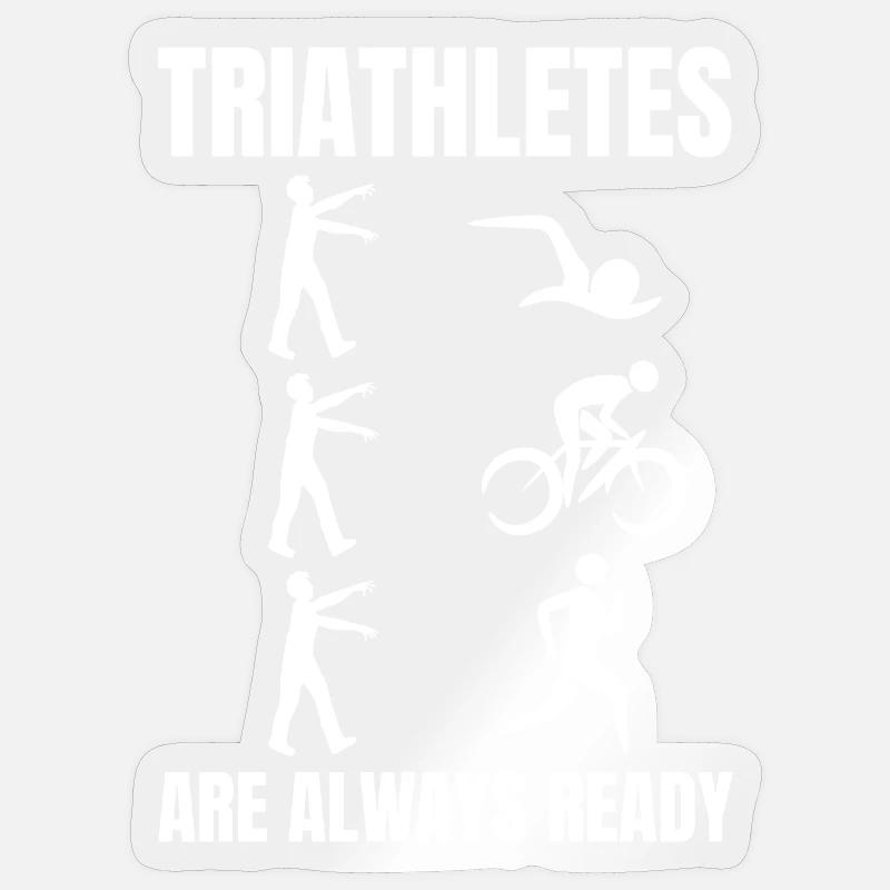 Triathlet Witz Sticker Größe S (10 x 10 cm)